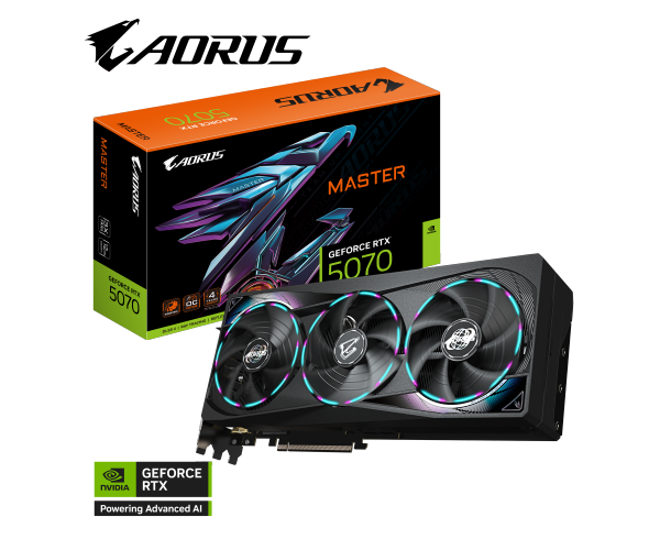 GIGABYTE AORUS GeForce RTX 5070 MASTER 12G
