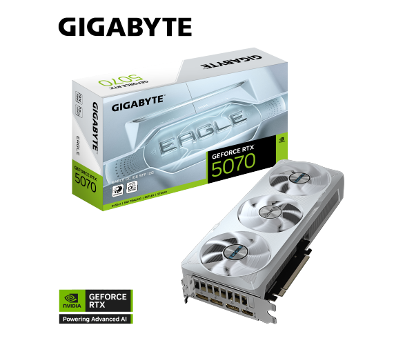 GIGABYTE GeForce RTX 5070 EAGLE OC ICE SFF 12G
