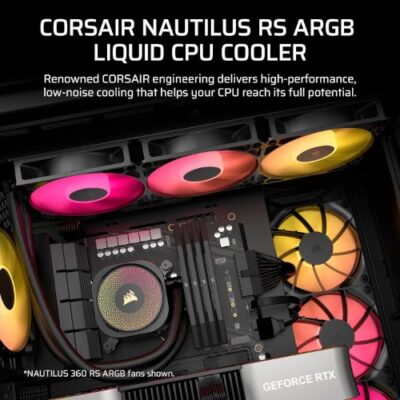 קירור נוזלי Corsair iCUE NAUTILUS 240 RS RGB Black 240mm AIO