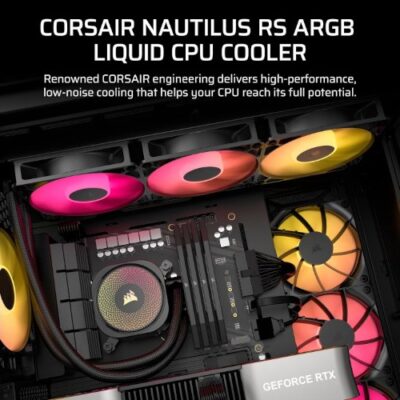 קירור נוזלי Corsair iCUE NAUTILUS 360 RS RGB Black 360mm AIO
