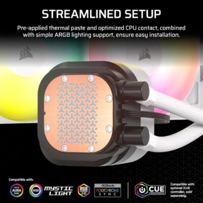 קירור נוזלי לבן Corsair iCUE NAUTILUS 360 RS White 360mm AIO