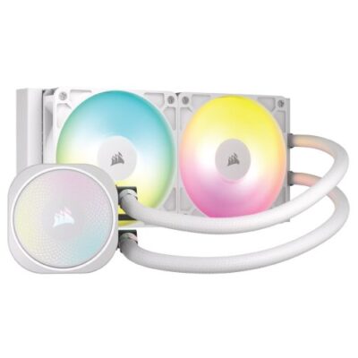 קירור נוזלי לבן Corsair iCUE NAUTILUS 240 RS RGB White 240mm AIO