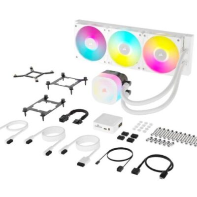 קירור נוזלי לבן Corsair iCUE TITAN 360 RX RGB White 360mm AIO