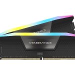 זכרון למחשב נייח CORSAIR VENGEANCE RGB 64GB 2x32GB DDR5 6000MHz C30