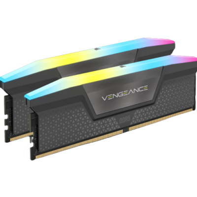 זכרון למחשב נייח Corsair Vengeance RGB DDR5 32GB 2X16 6200MHZ C36 kit BLK