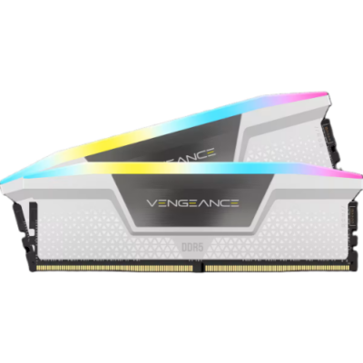 זכרון למחשב נייח Corsair Vengeance RGB DDR5 32GB 2X16 5200MHZ C40kit White