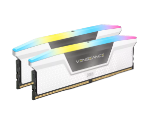 זכרון למחשב נייח Corsair Vengeance RGB DDR5 32GB 2X16 5200MHZ C40kit White