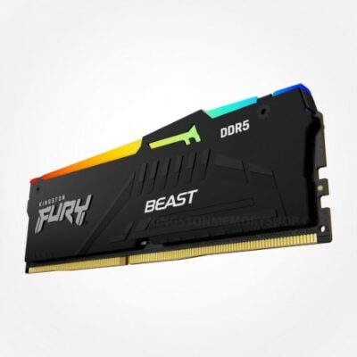 זכרן למחשב נייח Kingston Fury Beast BLACK RGB 64GB 2X32GB DDR5 6K Mhz C36