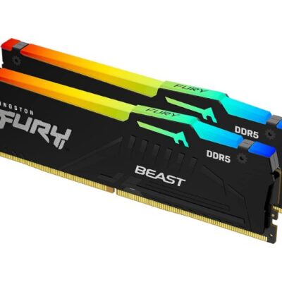 זכרון למחשב נייח Kingston Fury Beast RGB 32GB kit 2x16GB 6000Mhz DDR5 C30