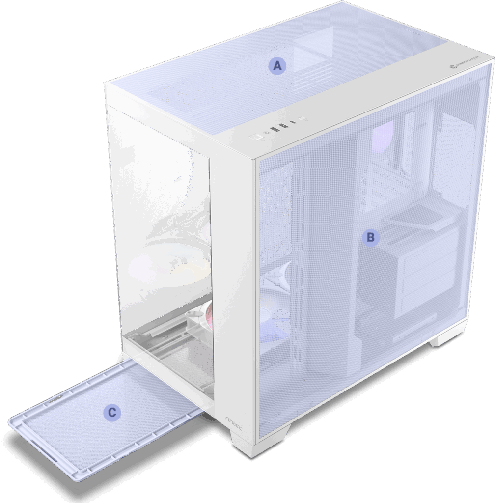 מארז לבן אנטק C8 - פתחי אוורור