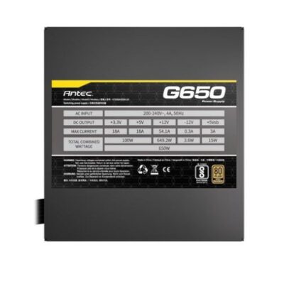 ספק כוח ANTEC ATOM G650 120MM Silent Fan Semi-Modular 80Plus Gold