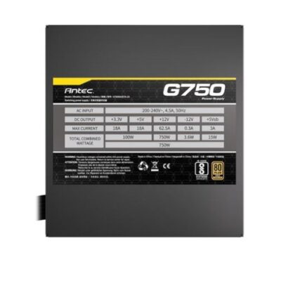 ספק כוח ANTEC ATOM G750 120MM Silent Fan Semi-Modular 80Plus Gold