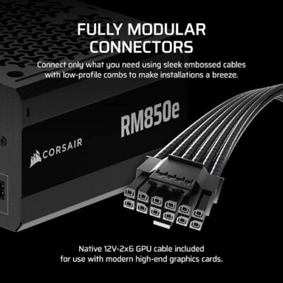 ספק כוח Corsair RM850e 80Plus Gold Fully-Modular ATX 3.1 PCIE 5.1