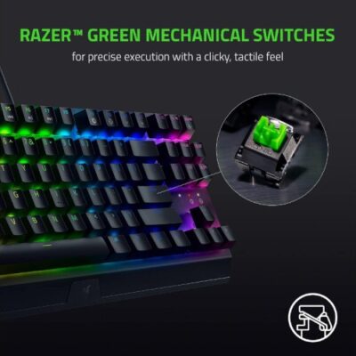 מקלדת גיימינג Razer BlackWidow v3 TKL Wired RGB Green Switches