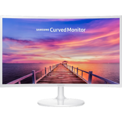 מסך קעור לבן Samsung C27F391FHR FHD VA HDMI VGA 4ms
