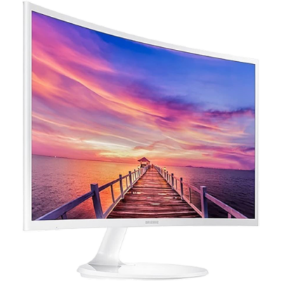 מסך קעור לבן Samsung C27F391FHR FHD VA HDMI VGA 4ms
