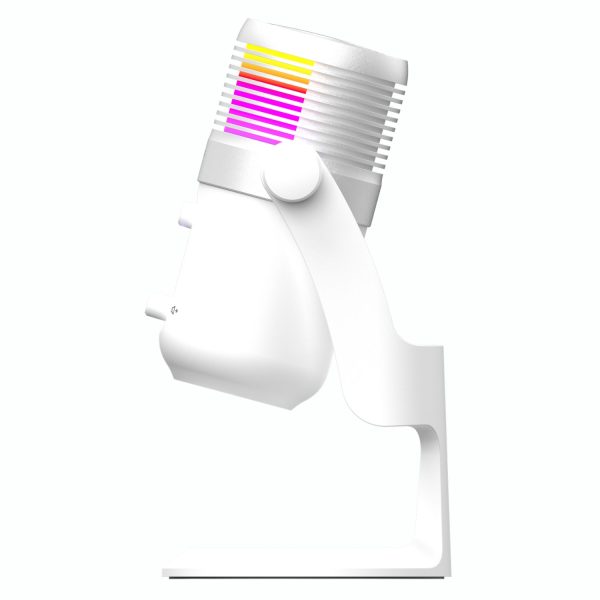 מיקרופון גיימינג חוטי למחשב דגם MCX03 לבן עם תאורת RGB מבית Fantech