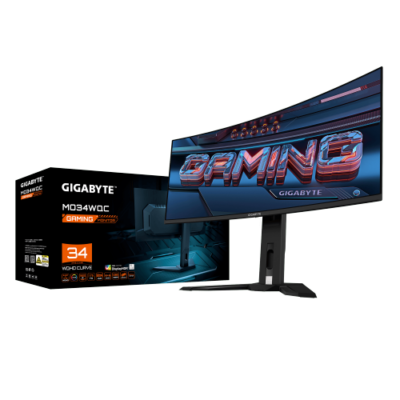 מסך קעור "Gigabyte QD-OLED 0.03ms 175Hz MO34WQC Curved 2K Wqhd 34