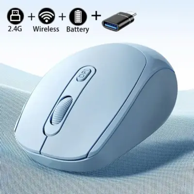 עכבר אלחוטי דו‑מצבי (Bluetooth & 2.4G) למחשבים ולטאבלטים