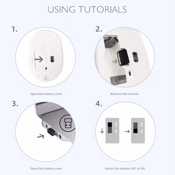 עכבר אלחוטי דו‑מצבי (Bluetooth & 2.4G) למחשבים ולטאבלטים