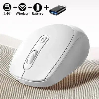 עכבר אלחוטי דו‑מצבי (Bluetooth & 2.4G) למחשבים ולטאבלטים