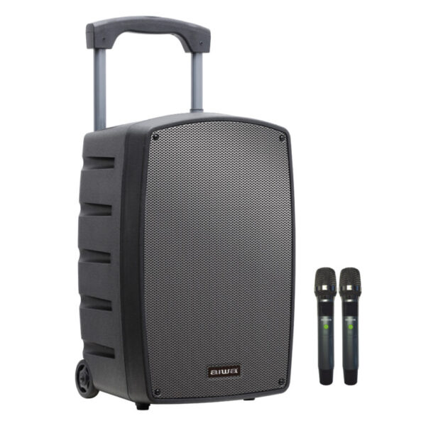 מערכת הגברה ניידת 2 מיקרופונים TSUNAMI-12 איווה AIWA