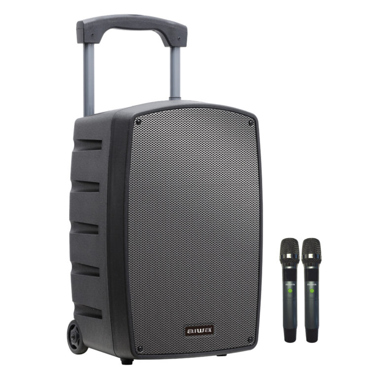 מערכת הגברה ניידת 2 מיקרופונים TSUNAMI-12 איווה AIWA