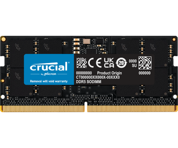 זכרון למחשב נייד 16GB SODIMM DDR5 5600Mhz Crucial