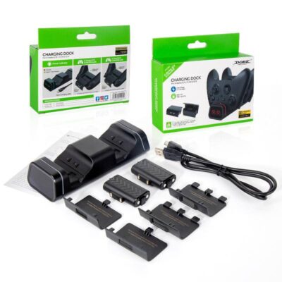 עמדת טעינה כפולה Dobe לבקרי Xbox Series עם 2 סוללות דגם