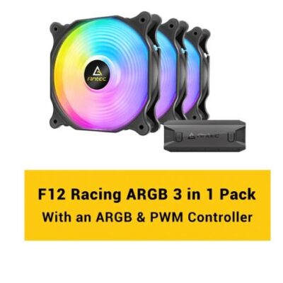 מאווררים למארז Antec F12 Racing 120mm ARGB 3 Pack Fan+Controller