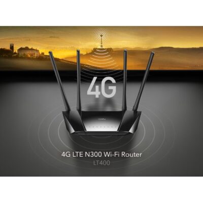 נתב אלחוטי כולל מודם סלולרי Cudy LT400 4G LTE 10/100 300Mbps