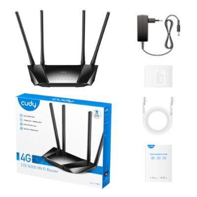 נתב אלחוטי כולל מודם סלולרי Cudy LT400 4G LTE 10/100 300Mbps
