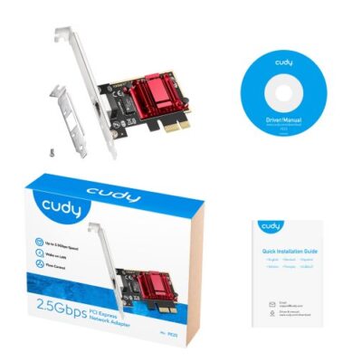 כ.רשת פנימי לנייח Cudy PE25 2.5Gbits PCI-E Nework Adapter LP