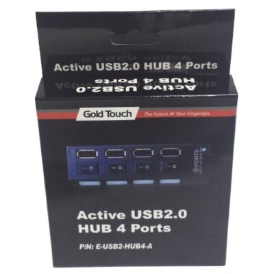 מפצל 4 PORT USB 2.0 אקטיבי כולל חיבור מתח