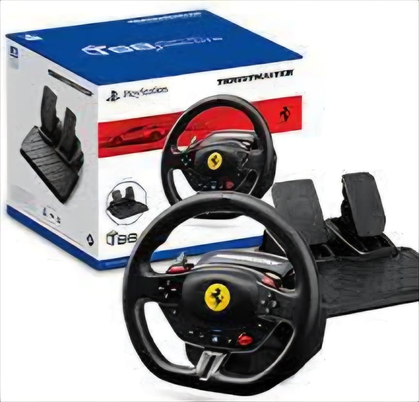 הגה Thrustmaster T98 Ferrari 296 GTB ל-PlayStation ולמחשב