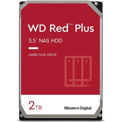 דיסק פנימי WD Red Plus NAS 2TB HDD 5400RPM 256MB Cache SATA III