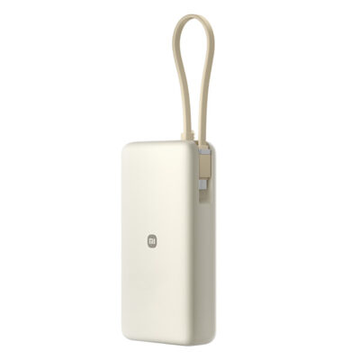 סוללת גיבוי 67W 20000mAh כבל מובנה דגם Xiaomi 67W 20000mAh בצבע חום בהיר