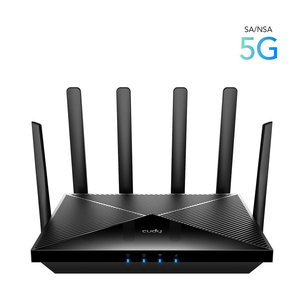 נתב אלחוטי כולל מודם סלולרי CUDY P5 AX3000 WIFI 6 GIGA Dual Sim