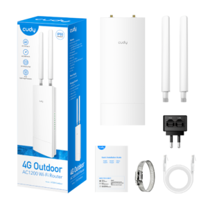 נתב מוקשח אלחוטי כולל מודם סלולרי Cudy LT500 Outdoor 4G Lte