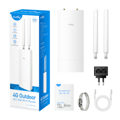 נתב מוקשח אלחוטי כולל מודם סלולרי Cudy LT500 Outdoor 4G Lte