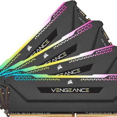 זכרון קיט לנייח CORSAIR 32GB 4X8 DDR4 3200MHz CL16 RGB PRO Black