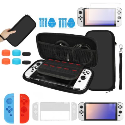 Nintendo Switch OLED Protective Kit 12 IN 1 ערכת אביזרים 101