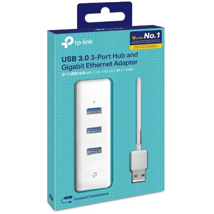 TP-LINK USB3.0 to LAN Card 10/100/1000 + 3x USB3.0