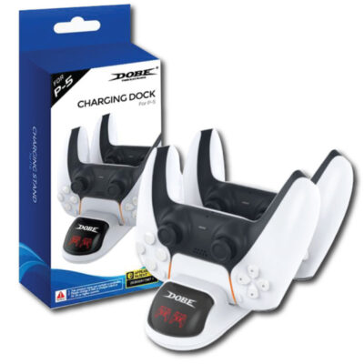 עמדת טעינה כפולה Dobe לבקרי PlayStation 5 דגם