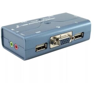 KVM SWITCH 2 PORT USB / VGA GOLD TOUCH