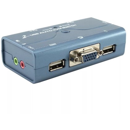 KVM SWITCH 2 PORT USB / VGA GOLD TOUCH