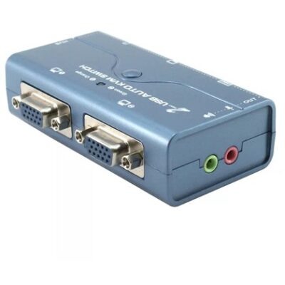 KVM SWITCH 2 PORT USB / VGA GOLD TOUCH
