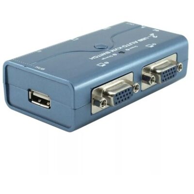 KVM SWITCH 2 PORT USB / VGA GOLD TOUCH