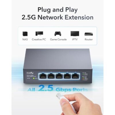 מתג Cudy 5 Port 2.5GB Unmanged Switch