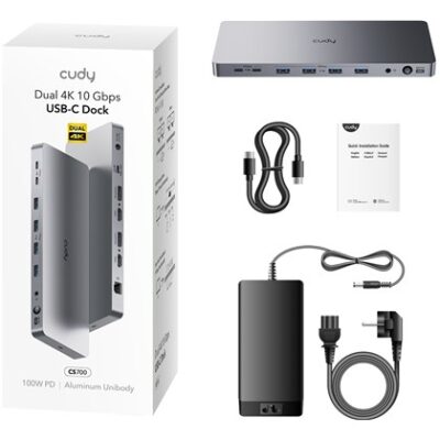 CUDY CS700 13-IN-1 10Gbps USB-C Dual 4K Docking